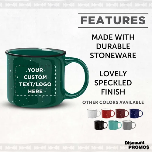 Miniatura 2 de DISCOUNT PROMOS Tazas de Café de Cerámica Personalizadas para Fogata de 13 oz. Juego de 100, Paquete Personalizado a Granel - Perfecto para Té