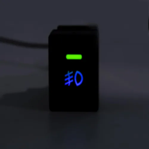 Miniatura 7 de x xotic tech Interruptor de botón de 4 polos de 12 V estilo fábrica con luces indicadoras LED compatibles con niebla, DRL, barra de luz LED