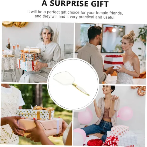 Miniatura 7 de Espejo de maquillaje de alta definición con mango de espejo a granel para niñas y mujeres