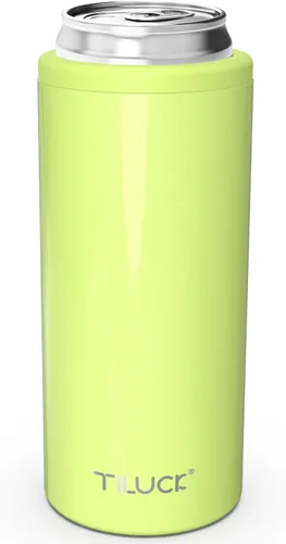Miniatura 12 de TILUCK Enfriador de Latas Delgadas para Cerveza Delgada y Seltzer Duro, Acero Inoxidable, Acero Inoxidable Aislado de Doble Pared para Latas Cactus