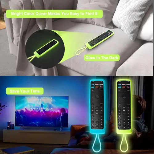 Miniatura 5 de Paquete de 2 fundas para control remoto Vizio, compatible con Vizio Remote Case XRT136 / XRT140 Series Universal Smart TV Control Funda de silicona