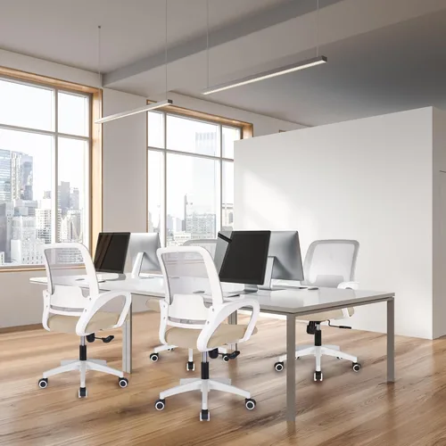 Miniatura 6 de Silla de Oficina NEO Chair Silla de Computadora Ergonómica de Malla con Soporte Lumbar Altura Ajustable Ruedas Giratorias Rodantes Cómoda Silla