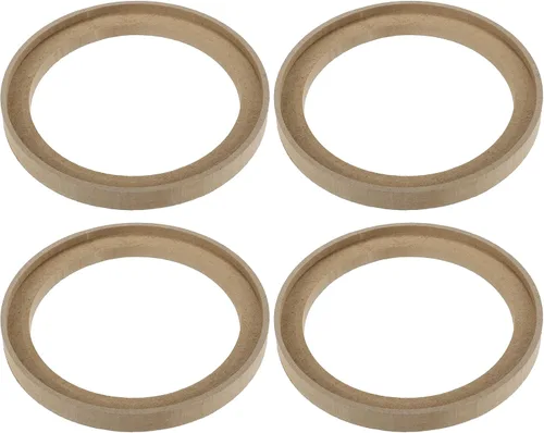 Miniatura 10 de uxcell 4 anillos espaciadores de montaje de subwoofer universales de 1 pulgada de madera maciza beige