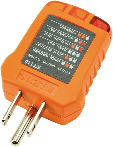 Miniatura 4 de Klein Tools RT110 - Probador de enchufes, probador de receptáculo eléctrico AC para enchufes norteamericanos
