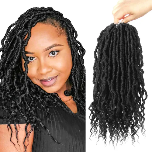 Miniatura 55 de BOHOBABE Rastas Falsas de Cabello de Ganchillo de 30 Pulgadas, Rastas Suaves Boho de Ganchillo con Puntas Rizadas, Rastas Largas de Diosa Bohemia