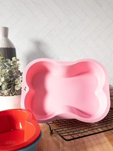 Miniatura 3 de Puppy Cake Molde de silicona en forma de hueso de perro (rosa)