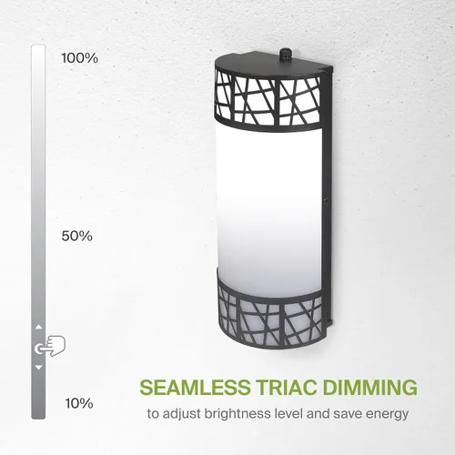 Miniatura 7 de ASD Aplique de pared LED de 12 pulgadas para interiores, color negro mate, moderno, regulable, 15 W, 2700 K-5000 K, accesorios de iluminación