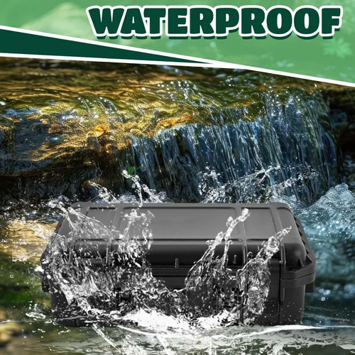 Miniatura 6 de Relaxweex 1 funda rígida impermeable de 8.5 x 6.5 x 3.7 pulgadas con inserto de espuma personalizable para bricolaje, funda protectora portátil