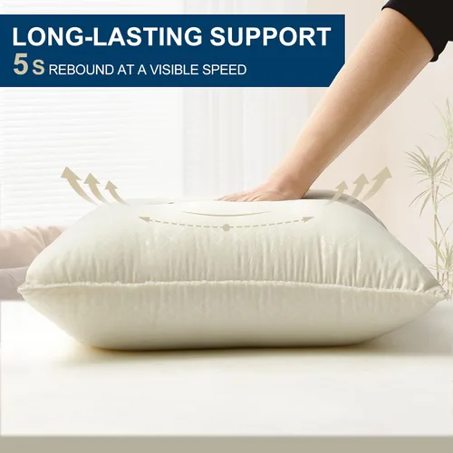 Miniatura 7 de Almohadas de 12 x 20 pulgadas, suaves y afelpadas, relleno de fibra virgen, almohadas decorativas para sofá, cama, lavables a máquina, color blanco