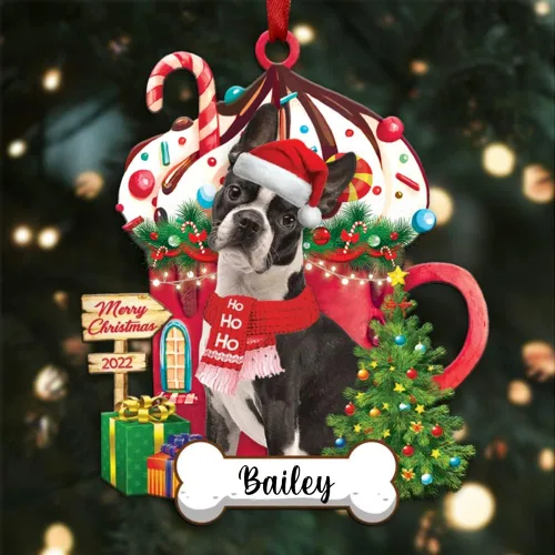 Miniatura 13 de Amantes de los perros de Navidad – Navidad de perros disponibles para muchos perros Shi Tzu – Adorno con forma personalizada, adorno de Navidad