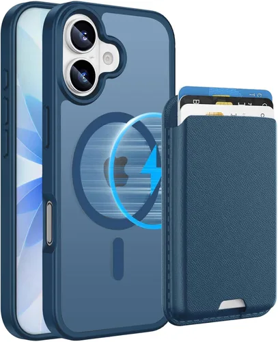 Miniatura 76 de Funda magnética para iPhone 12 Pro Max, cartera magnética desmontable con soporte para tarjetas, [compatible con MagSafe] grado militar, a prueba