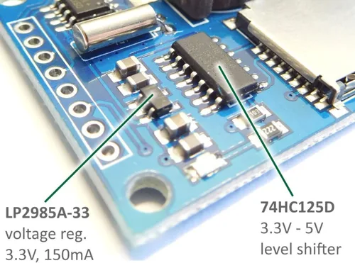 Miniatura 2 de CANADUINO® Mini registrador de datos DS1307, Micro SD, batería de respaldo, I2C, SPI