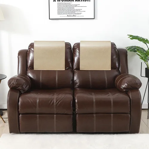 Miniatura 2 de 2 fundas protectoras para reposacabezas reclinable, impermeables, antideslizantes, para sillón reclinable, fundas para reposacabezas de sofá Beige