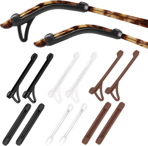 Miniatura 9 de SMARTTOP - Fundas de orejas antideslizantes para gafas, sujetadores de orejas de silicona suave para hombres, mujeres y niños, para deportes, Negro