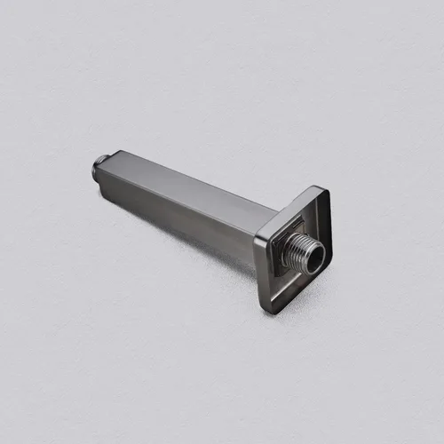 Miniatura 5 de Brazo de ducha de 4 pulgadas con brida, brazo de extensión cuadrado montado en el techo, brazo recto de 1/2 NPT para cabezal de ducha de lluvia