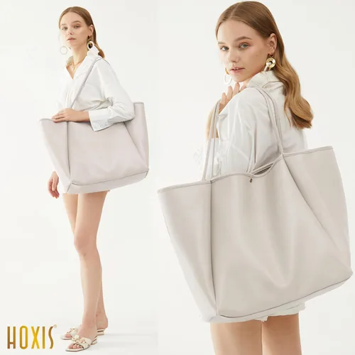 Miniatura 48 de HOXIS Bolso de mano de cuero PU de gran tamaño para mujer, bolso de fin de semana, bolso de viaje