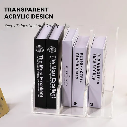 Miniatura 4 de Soportes de archivos de acrílico para revistas, organización y almacenamiento de aula, clasificador de archivos de sujetalibros transparente
