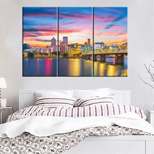 Miniatura 124 de San Antonio Sundown - Impresión en lienzo, paisaje de ciudad de pared grande, paisaje urbano extra grande de Texas, impresión de pared de horizonte