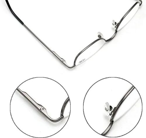 Miniatura 5 de Lentes de lectura de medio marco, lectores de luna de medio metal para mujeres y hombres, 4 pares 1.25