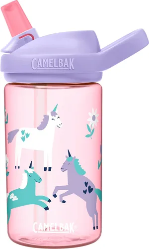 Miniatura 23 de CamelBak Eddy+ Kids Water Bottle with Bite Valve Straw, Leak‑Resistant Easy‑Sip Design for Everyday Hydration, 14oz Kids Monstruos de Skate