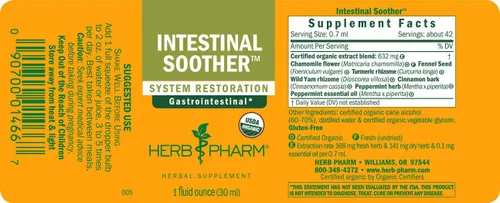 Miniatura 6 de Herb Pharm Fórmula herbaria líquida certificada para chupete intestinal orgánico con extracto de cúrcuma, 1 onza (FIS01) (paquete de 2)