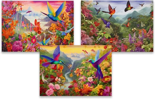 Miniatura 21 de EWJRNSF Paquete de 6 kits de pintura de diamantes 5D para adultos principiantes, juegos de arte de diamantes, pintura de gemas y manualidades, B 6