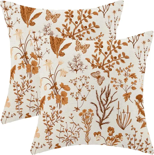 Miniatura 31 de AEIOAE Fundas de Almohada de Primavera 12x20 Pulgadas Juego de 2, Fundas de Almohadas Decorativas de Flores Silvestres y Plantas Verde Salvia
