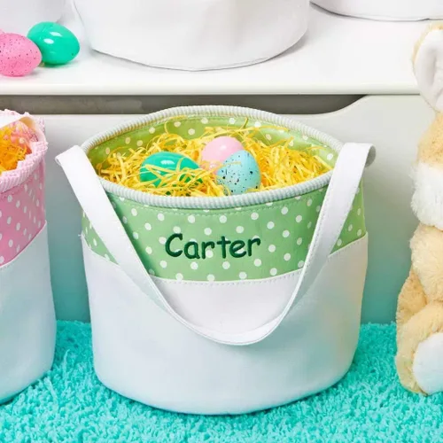 Miniatura 11 de Cesta de Pascua personalizada suave y ligera (rosa bebé)