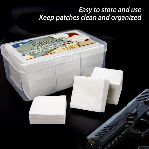 Miniatura 2 de Parches de limpieza de pistola más gruesos, parches de pistola altamente absorbentes de 2 pulgadas, para pistolas de .22-.45 Cal, 0.219-0.354 in