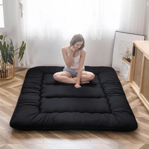 Miniatura 41 de MAXYOYO - Colchón de piso japonés, colchón tipo futón, colchón de tatami grueso, plegable, enrollable, colchón para niños y niñas, para dormitorio