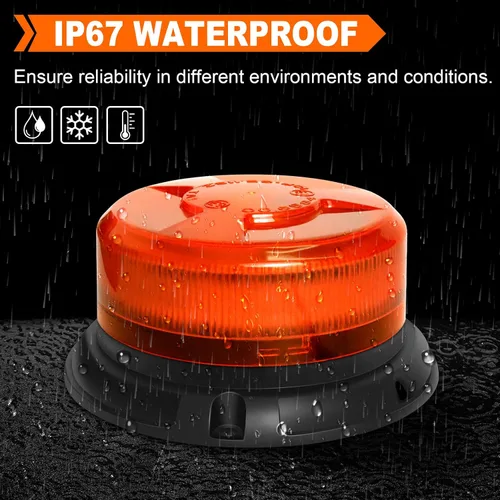 Miniatura 9 de Luces de baliza para camiones, luces estroboscópicas para vehículo, luz magnética intermitente de emergencia para remolque, camión de trabajo