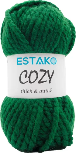 Miniatura 45 de Estako Cozy Thick & Quick Yarn - Hilo acogedor grueso y rápido, 20% lana, 80% acrílico, suave, súper voluminoso, peso #6, para tejer y hacer 50187
