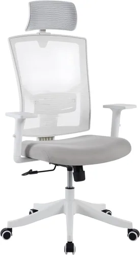 Silla de oficina para personas pesadas, silla de escritorio ergonómica de 350 libras con reposacabezas ajustable, soporte lumbar, brazos abatibles,