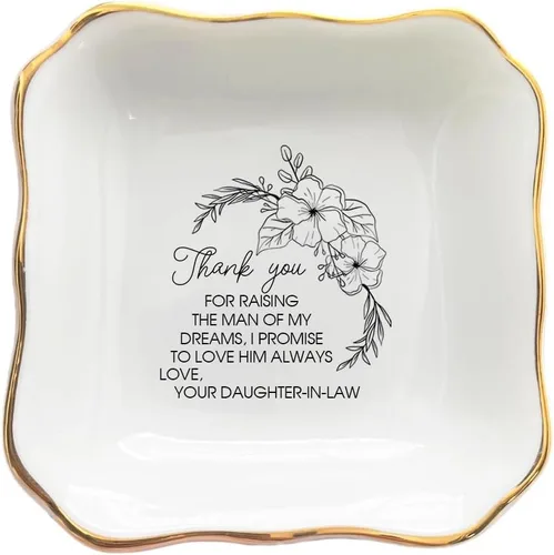 Miniatura 10 de Plato de cerámica para baratijas, regalo de cumpleaños para mamá, abuela, madrinas, tía, madre de la novia, madre del novio, regalo de boda