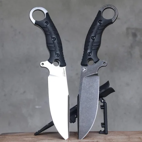 Miniatura 2 de Cuchillo de hoja fija de 12.2 pulgadas, mango de acero G10 DC53, cuchillo de garra para exteriores, herramientas EDC de campamento, fundas Kydex