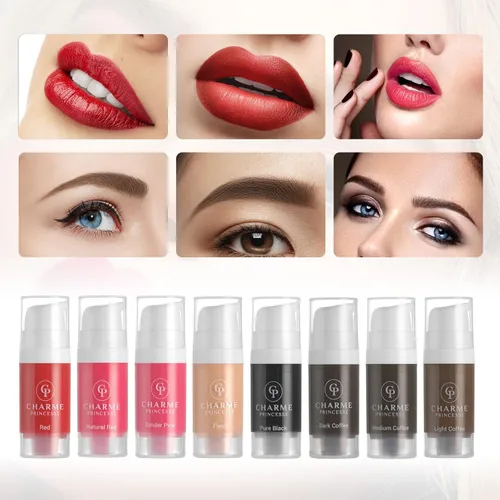 Miniatura 5 de Charme Princesse Pigmento Tinta Permanente Micropigmento Tinta Cosmética Delineador de Ojos de Cejas Labios Cosmético Flesh Color Pigmento Extruido
