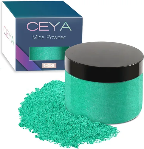 Miniatura 12 de Ceya Polvo Mica, 150g/ 5.3oz Pigmento de Colorante de Efecto Perlado Blanco de Porcelana para Resina Epóxica, Vasos, Sustancia Pegajosa, Bomba