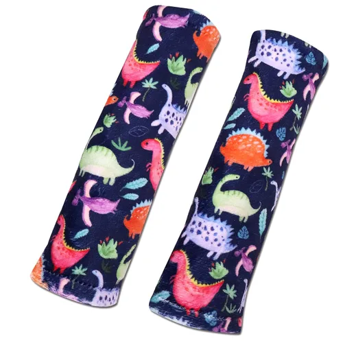 Fundas de cinturón de seguridad de automóvil de dinosaurio para bebé, fundas de correa de asiento de cochecito de bebé, correas de asiento de