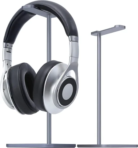 Miniatura 10 de Soporte de auriculares para escritorio, soporte de auriculares de aluminio con base pesada y almohadilla antideslizante, soporte de auriculares