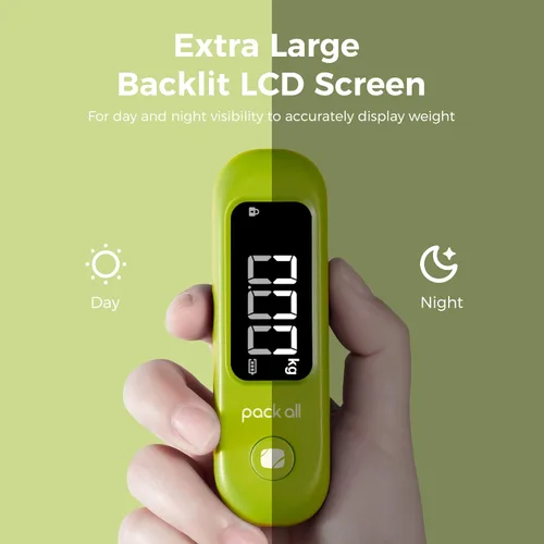 Miniatura 2 de pack all Báscula de equipaje de 110 libras, báscula digital de equipaje de mano, báscula de peso para maleta de viaje con pantalla LCD, batería