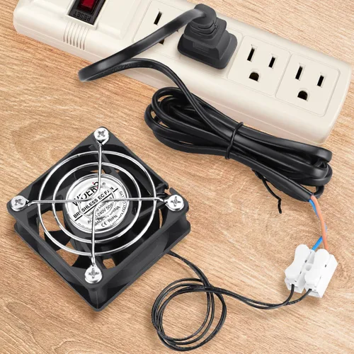 Miniatura 4 de EC 2.362 in x 0.984 in Mini Muffin Fan Axial AC 110v 120v 220v 240v Doble Bola para DIY Pequeño Equipo Electrónico Enfriamiento Puertas Ventilación