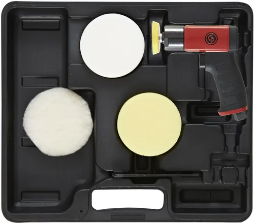 Chicago Pneumatic CP7201P - Kit - Pulidora de aire de 3 pulgadas (2.953 in), mango de pistola, gancho y bucle - 2500 RPM