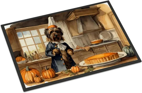 Miniatura 31 de Caroline's Treasures DAC1720MAT Affenpinscher - Tapete de otoño para cocina, con calabazas, 18 x 27 pulgadas, tapete para puerta delantera