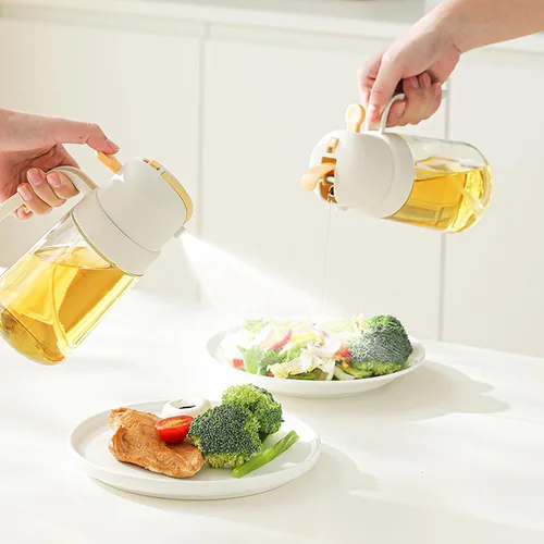 Miniatura 3 de Dispensador de aceite para cocina, pulverizador de aceite de oliva 2 en 1, dispensador de aceite de oliva para cocinar para freidora de aire