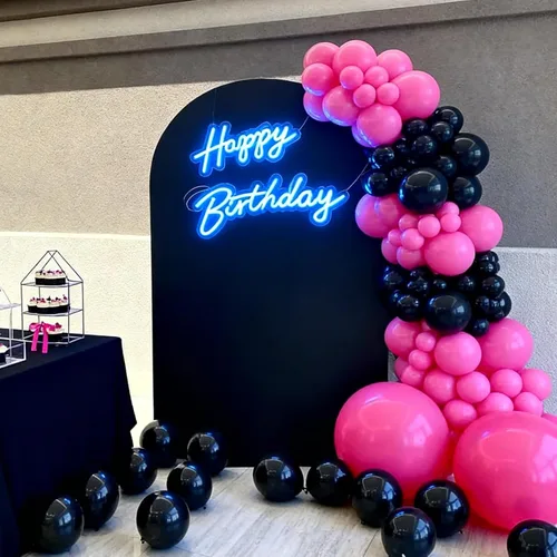 Miniatura 3 de 100 globos negros pequeños de 5 pulgadas, kit de mini globos negros de 5 pulgadas para Halloween, aniversario, cumpleaños, Año Nuevo, decoraciones