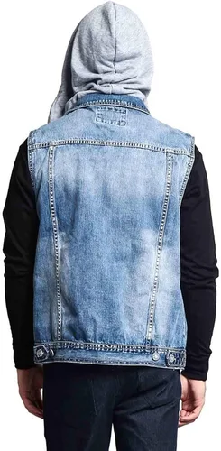 Miniatura 7 de Victorious Rocker Denim Jean Chaleco Chaqueta
