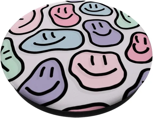 Miniatura 2 de Pastel estética trippy líquido remolino goteo sonrisa cara PopSockets estándar PopGrip