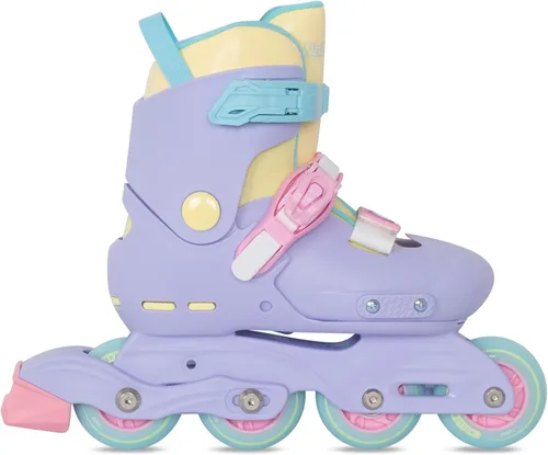 Nattork Patines en línea para niñas, niños, adolescentes, niños de 4 a 16 años, 4 tamaños, cuchillas ajustables para cumpleaños en interiores y