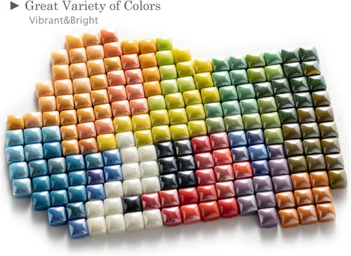 Miniatura 2 de Lanyani 1.7 libras/350 piezas de azulejos de mosaico de vidrio vibrante surtido para manualidades, azulejos de vidrio de piedra brillante colorida a