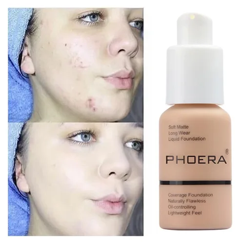 Miniatura 4 de PHOERA - Base líquida mate suave de larga duración, cobertura completa, control de aceite, ligera, naturalmente impecable, 1.0 fl oz